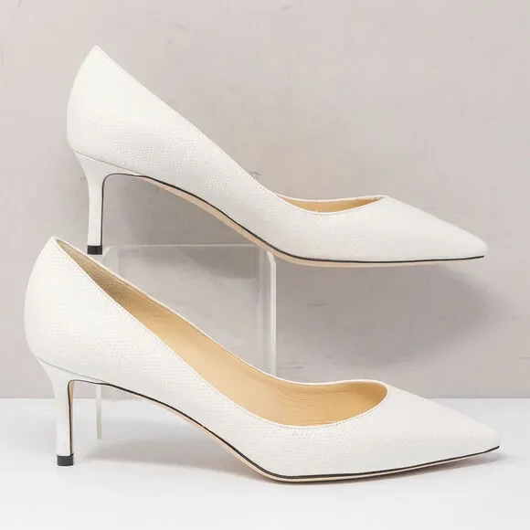 Jimmy Choo White Pointed Heels - Picture 2 of 10